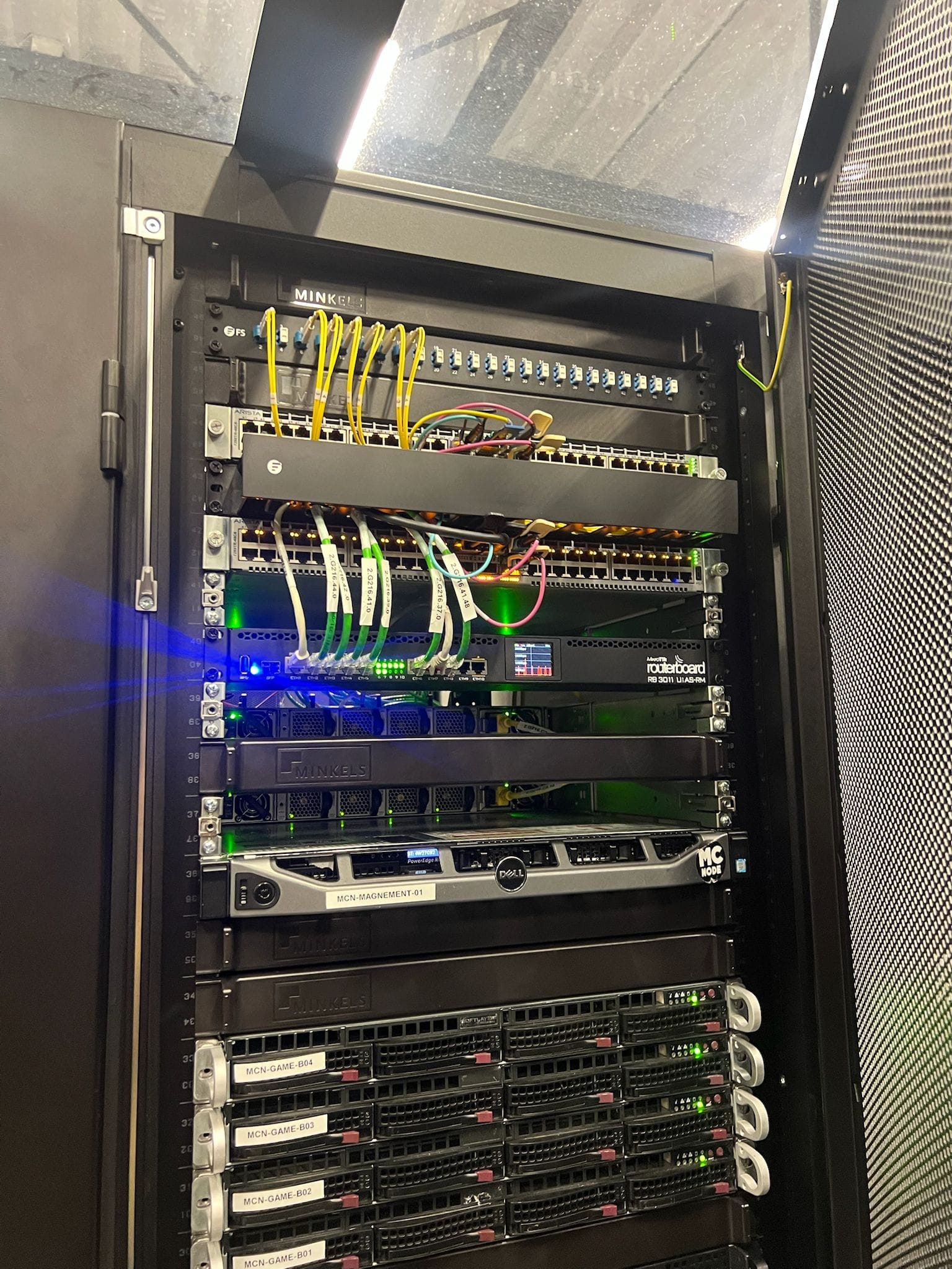 Core network equipment at the new location