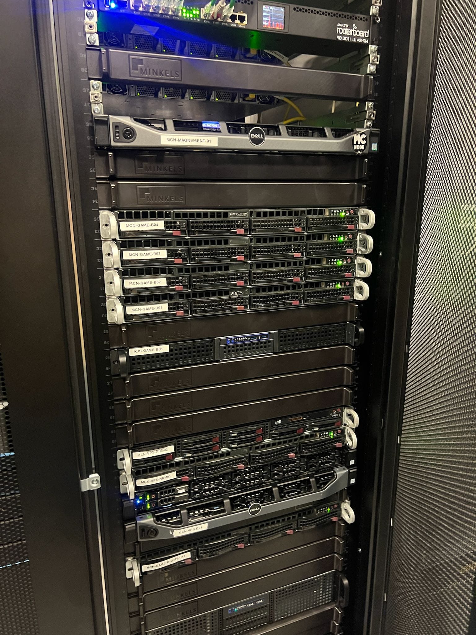 Our server rack in the Hengelo data centre