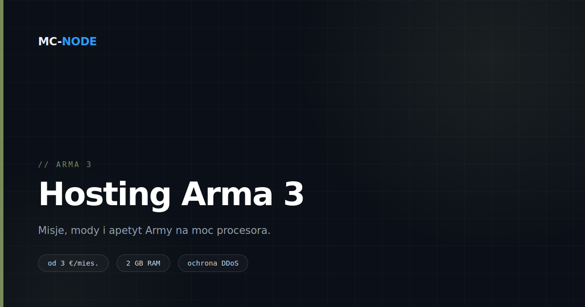 Hosting serwera Arma 3: dlaczego procesor liczy się bardziej niż RAM