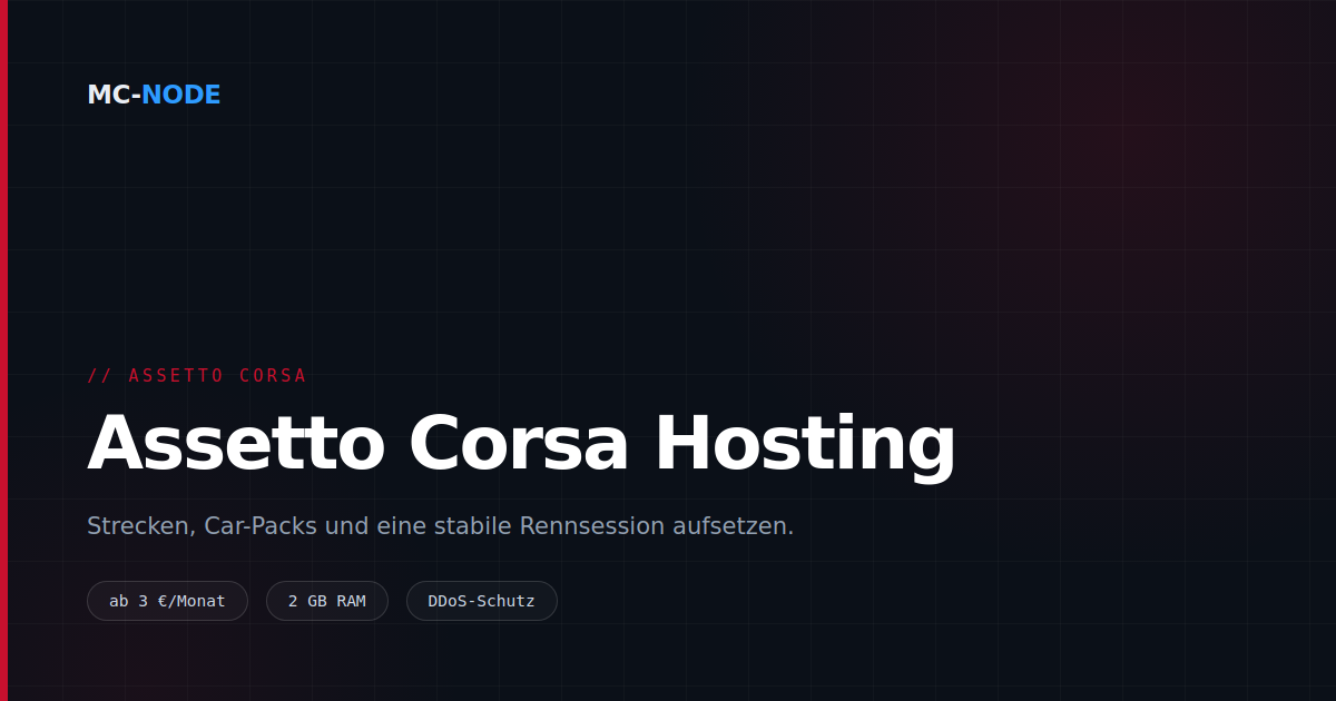 Assetto Corsa Server hosten: Inhalte, Sessions und warum Ping zählt