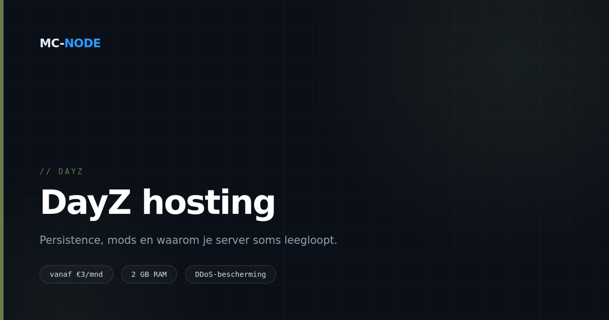 DayZ server hosting: de loot-economie bepaalt alles