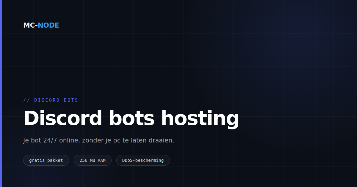 Discord bot hosting: je bot 24/7 online houden