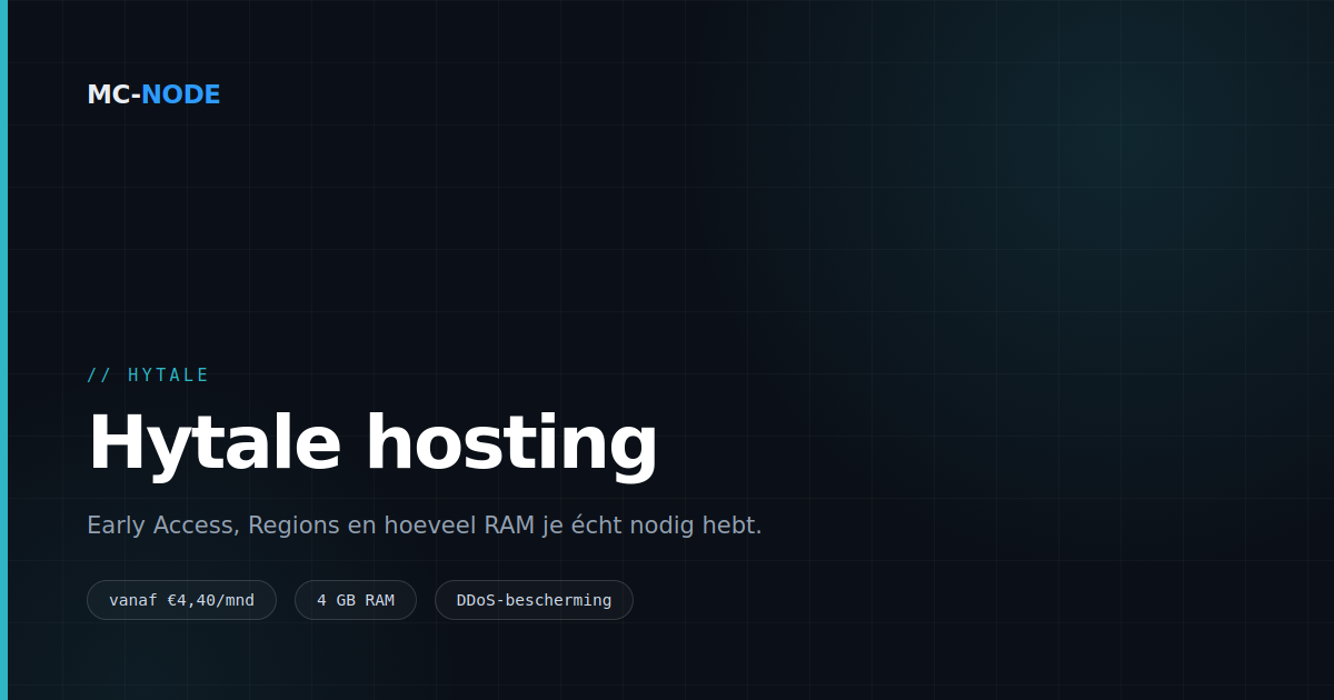 Hytale server hosting: wat Early Access betekent voor je server