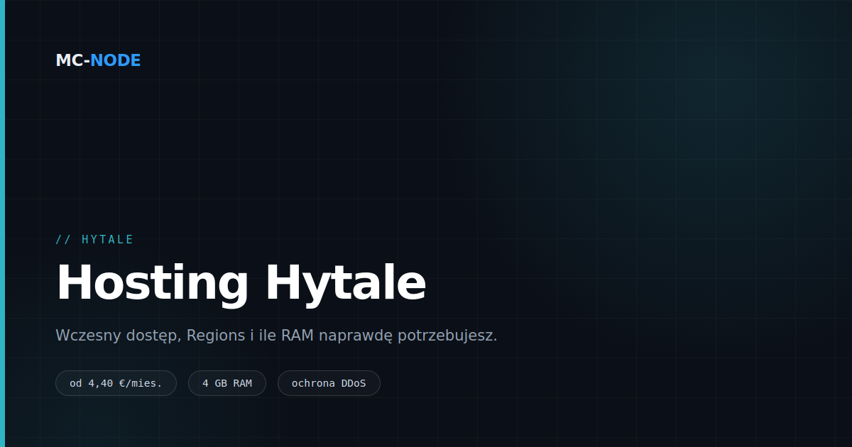 Hosting serwera Hytale: co oznacza wczesny dostęp dla Twojego serwera