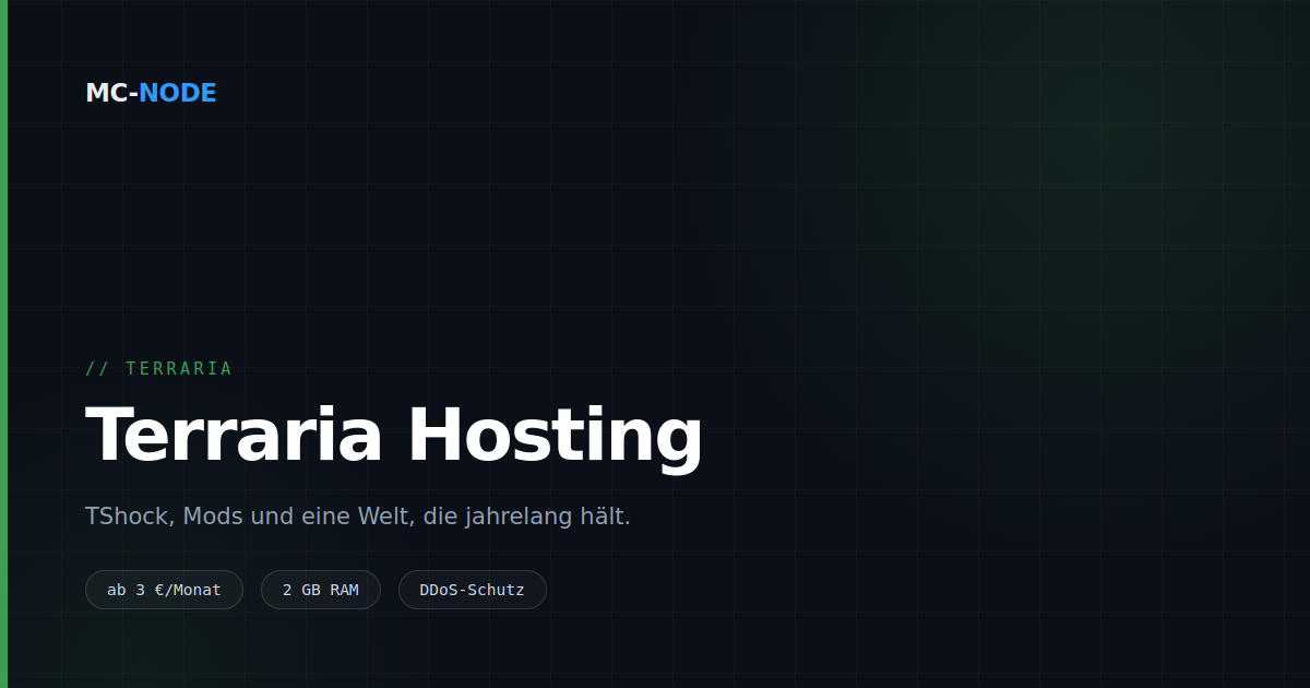 Terraria Server hosten: Vanilla, TShock oder tModLoader?