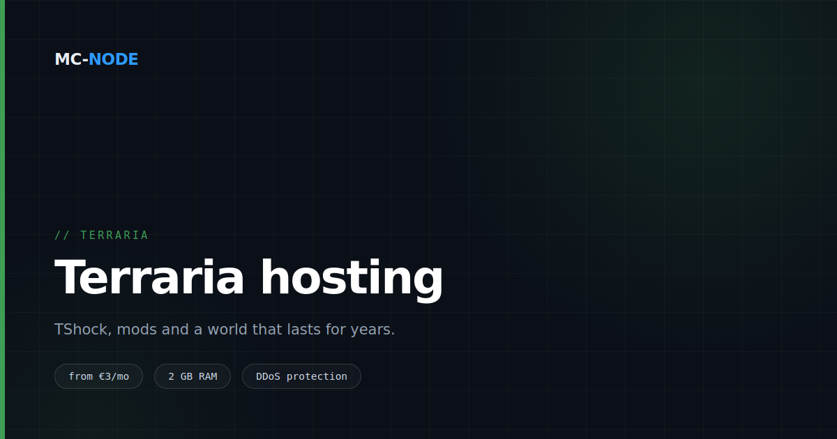 Terraria server hosting: vanilla, TShock or tModLoader?