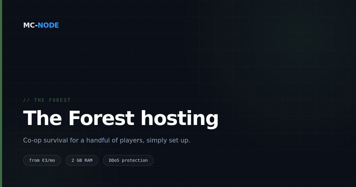 The Forest server hosting: co-op survival without the hassle