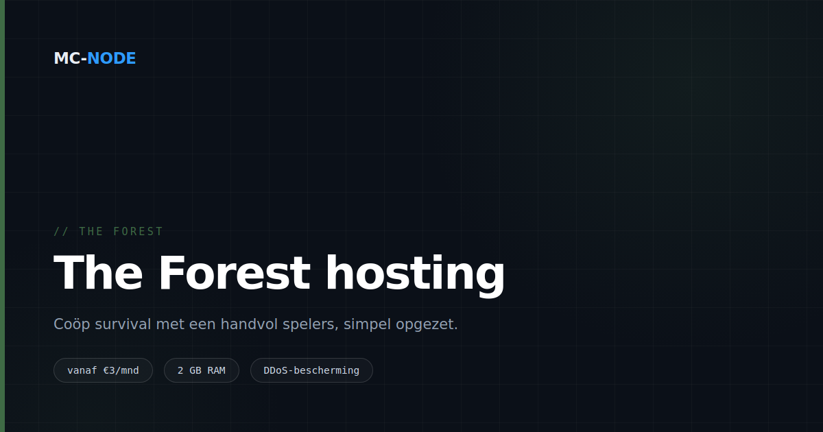 The Forest server hosting: coöp survival zonder gedoe