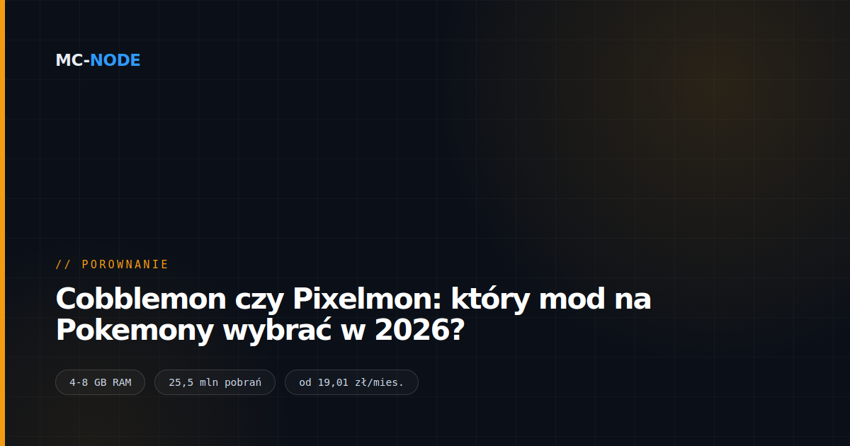 Cobblemon czy Pixelmon: który mod na Pokemony wybrać w 2026?