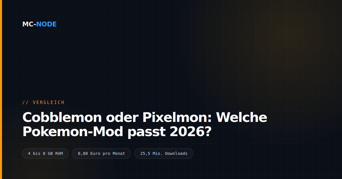 Cobblemon oder Pixelmon: Welche Pokemon-Mod passt 2026?