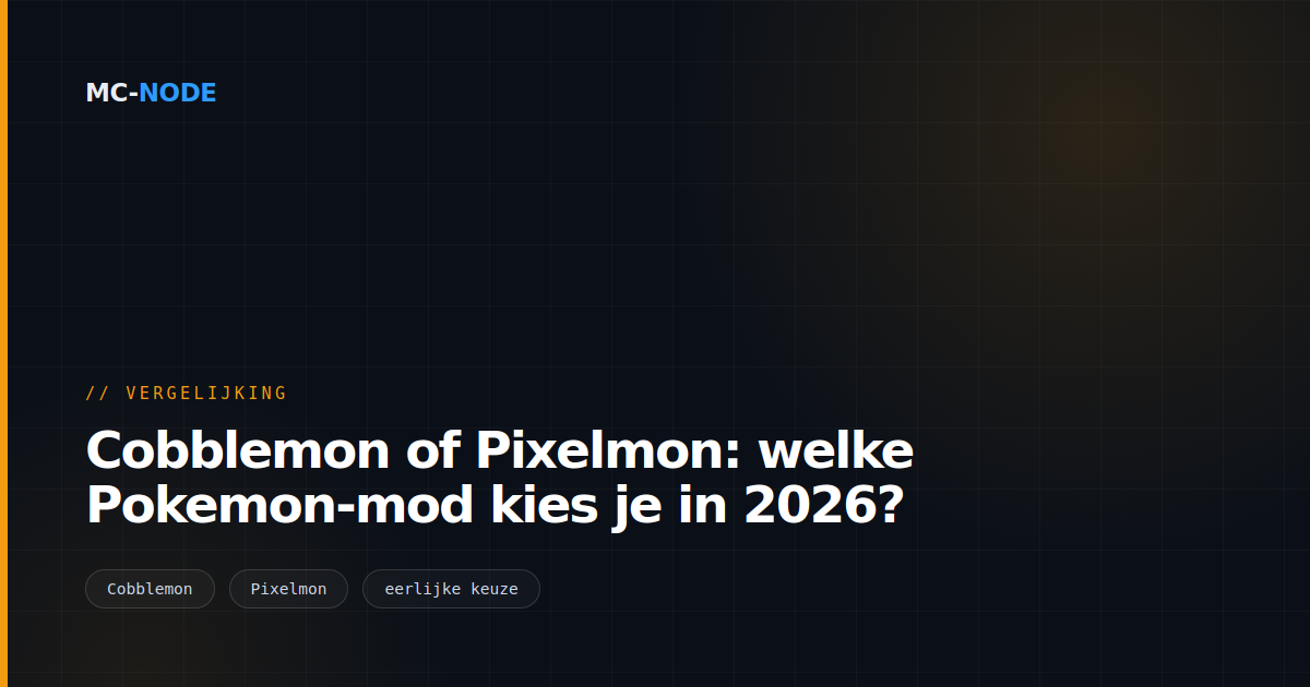 Cobblemon of Pixelmon: welke Pokemon-mod kies je in 2026?