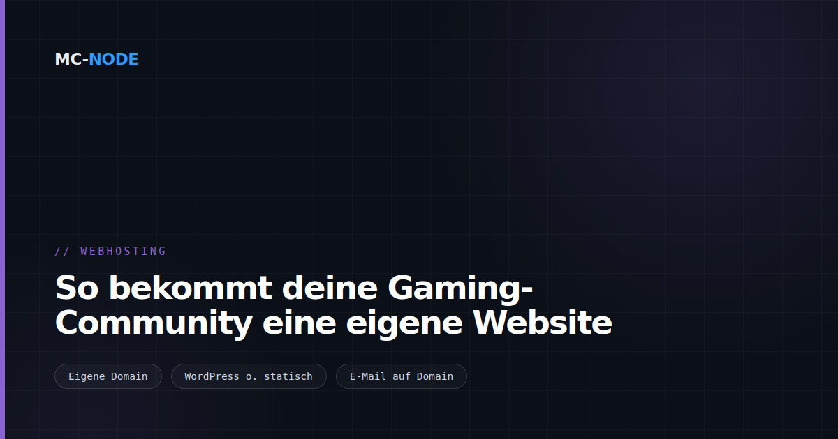 So bekommt deine Gaming-Community eine eigene Website