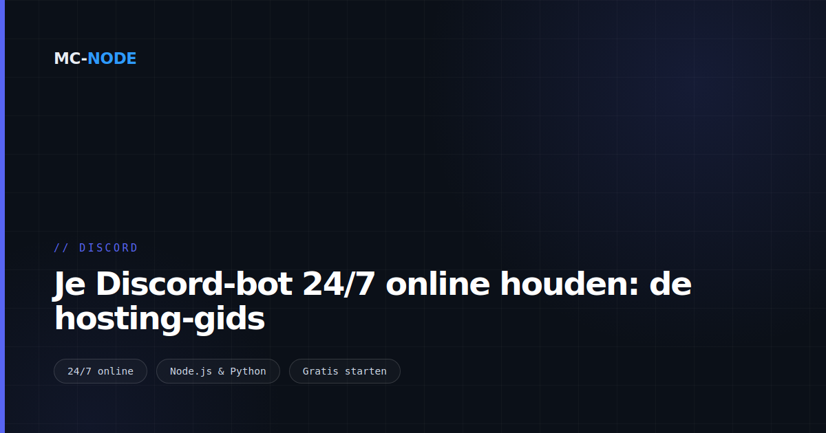 Je Discord-bot 24/7 online houden: de hosting-gids