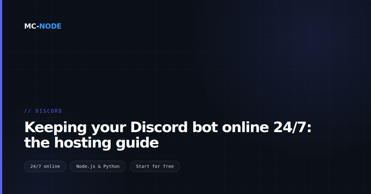 Keeping your Discord bot online 24/7: the hosting guide