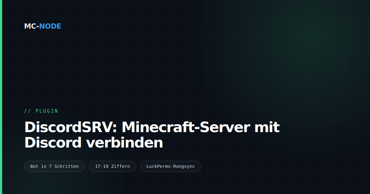 DiscordSRV: Minecraft-Server mit Discord verbinden