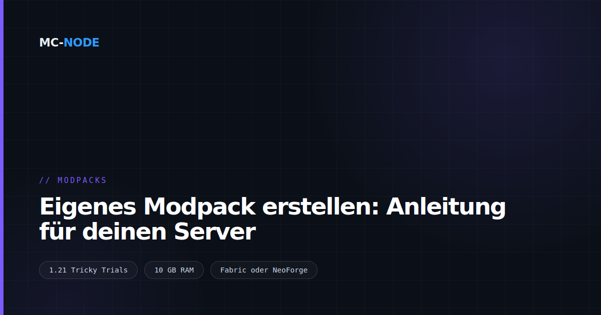 Eigenes Modpack erstellen: Anleitung für deinen Server