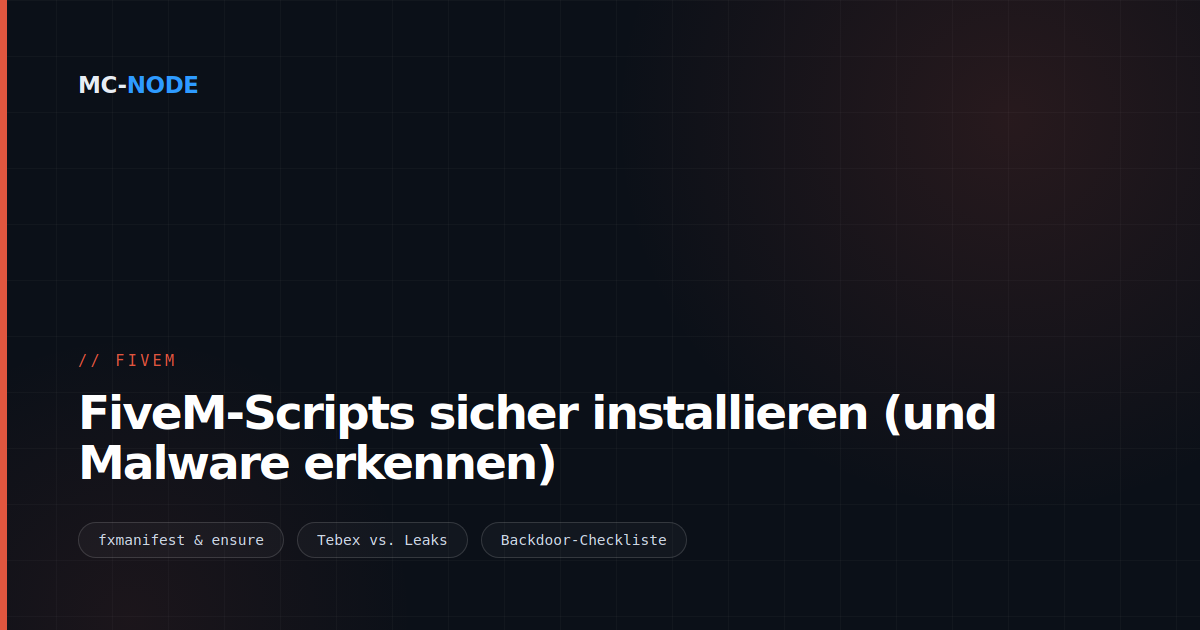 FiveM-Scripts sicher installieren (und Malware erkennen)