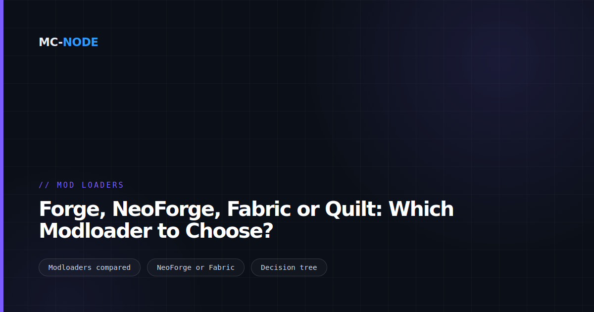 Forge, NeoForge, Fabric or Quilt: Which Modloader to Choose?