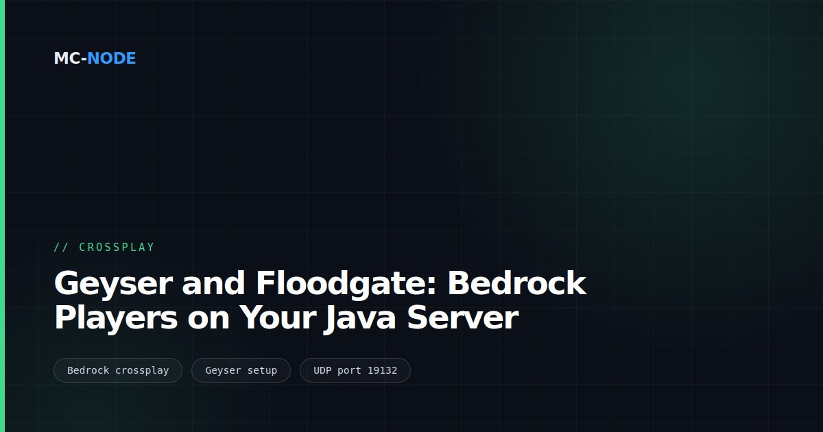 Geyser and Floodgate: Bedrock Players on Your Java Server