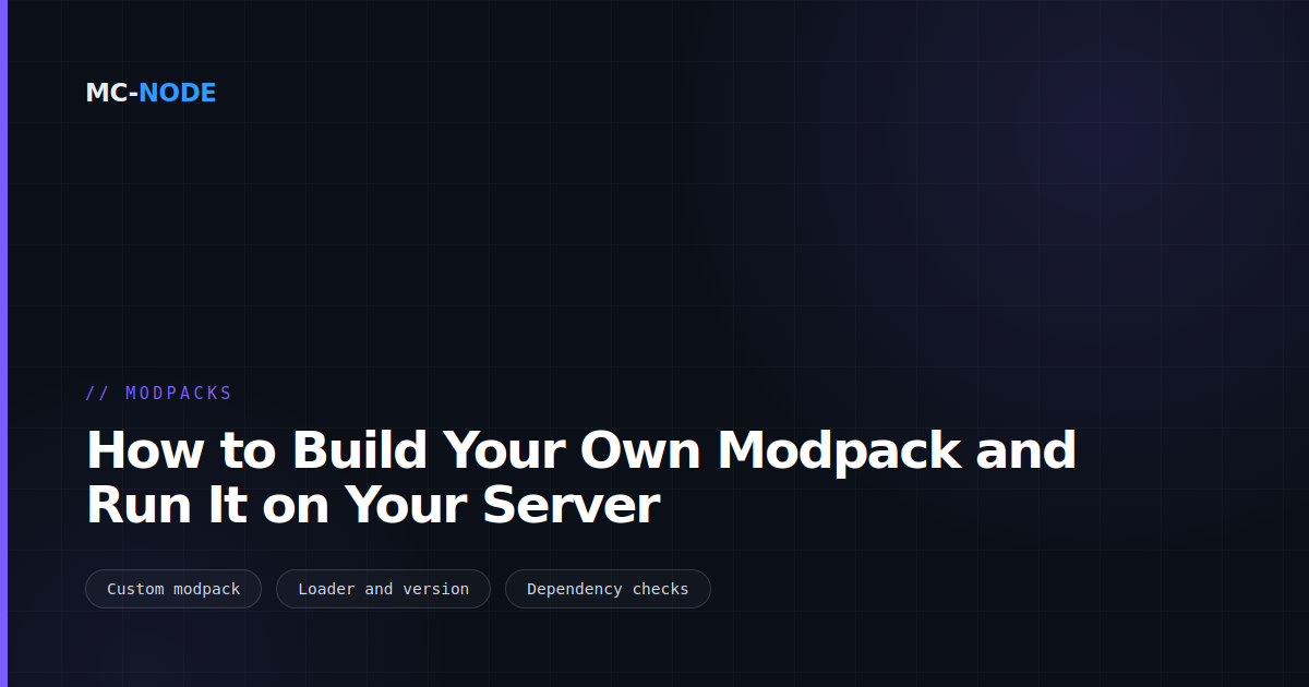 How to Build Your Own Modpack and Run It on Your Server