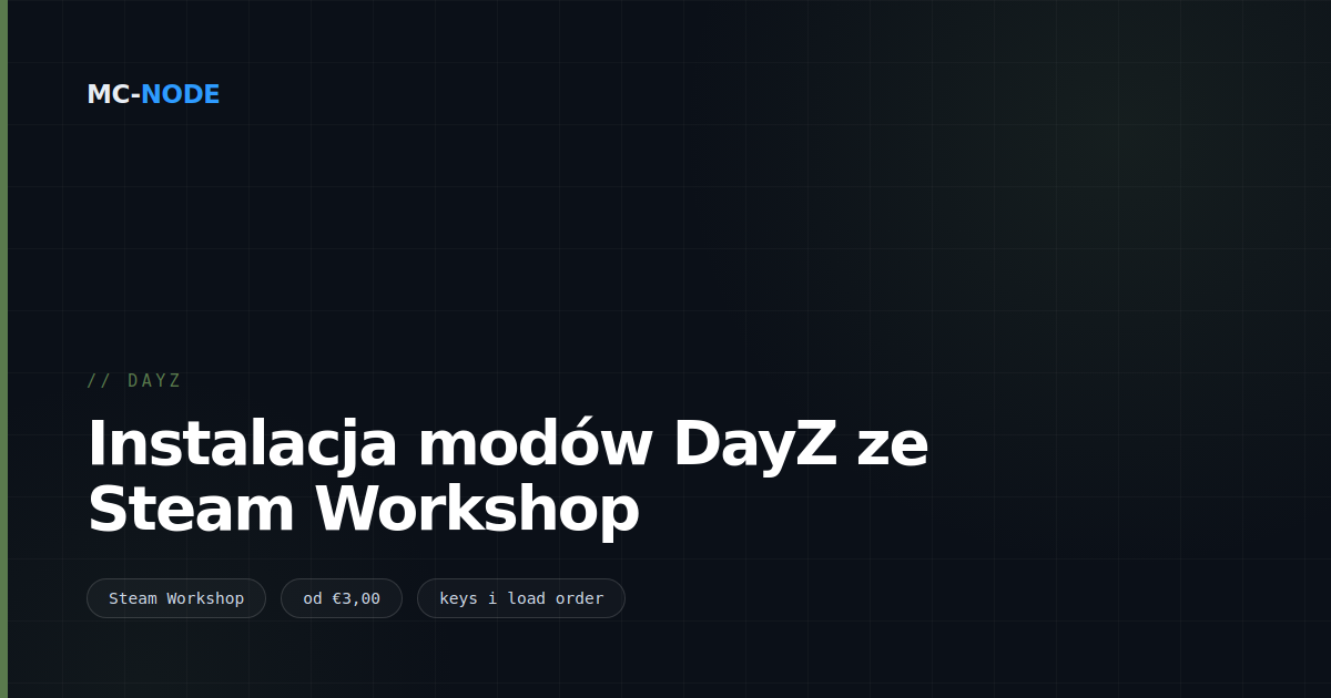 Instalacja modów DayZ ze Steam Workshop
