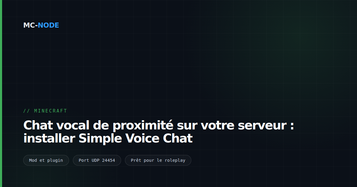 Chat vocal de proximité sur votre serveur : installer Simple Voice Chat