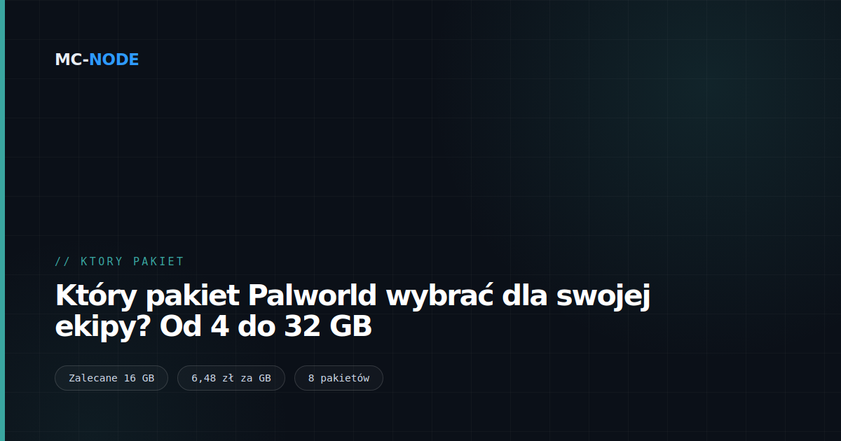 Który pakiet Palworld wybrać dla swojej ekipy? Od 4 do 32 GB