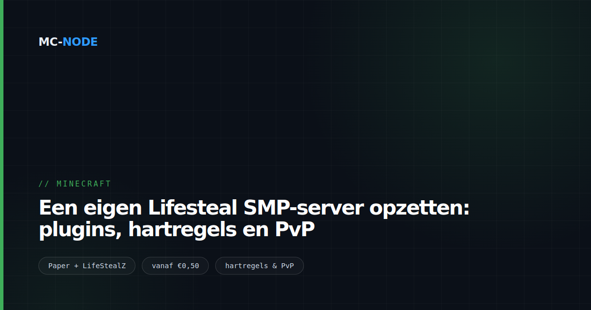 Een eigen Lifesteal SMP-server opzetten: plugins, hartregels en PvP