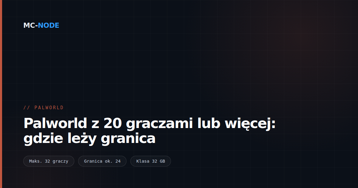 Palworld z 20 graczami lub więcej: gdzie leży granica