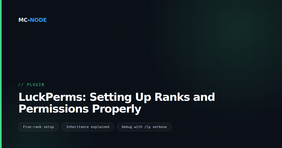 LuckPerms: Setting Up Ranks and Permissions Properly