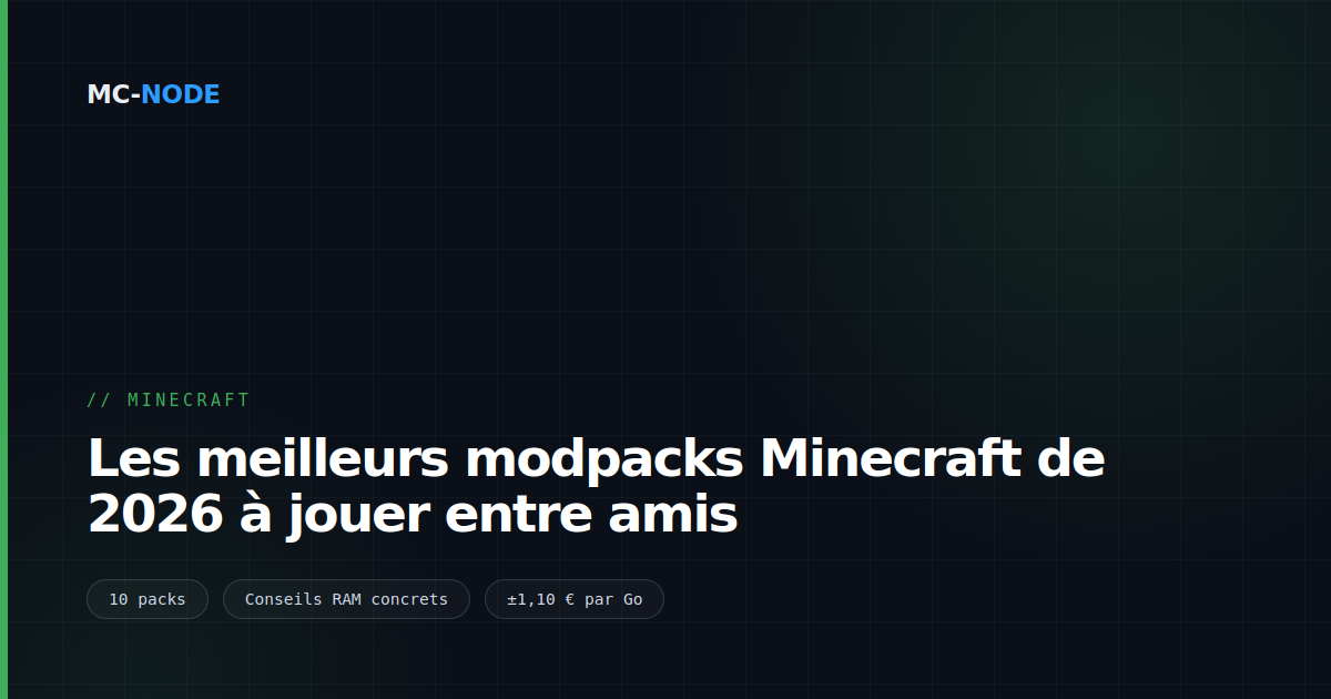 Les meilleurs modpacks Minecraft de 2026 à jouer entre amis