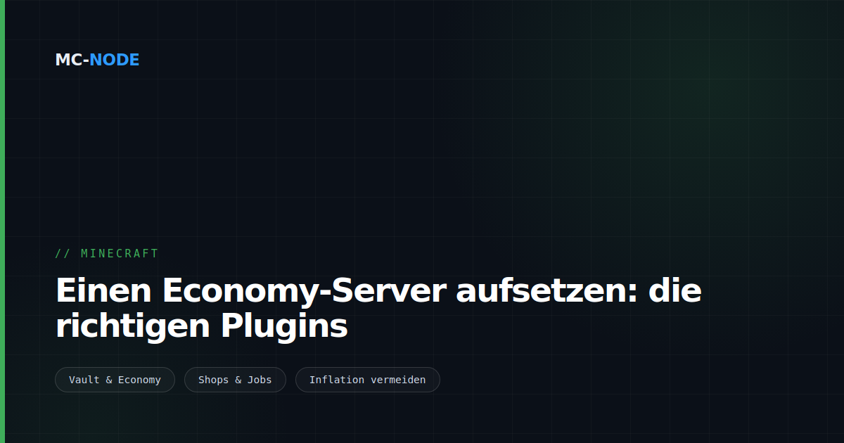 Einen Economy-Server aufsetzen: die richtigen Plugins