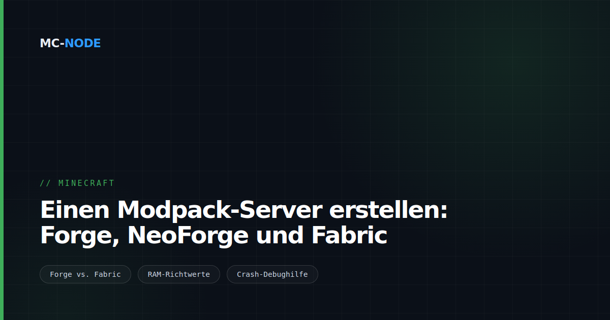 Einen Modpack-Server erstellen: Forge, NeoForge und Fabric