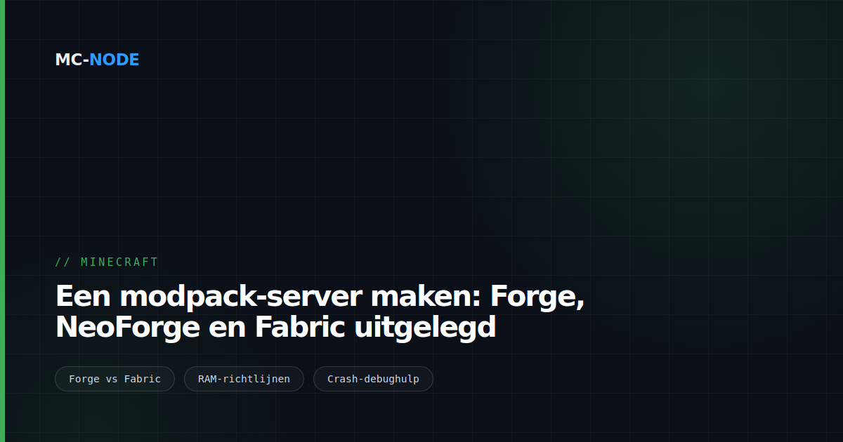 Een modpack-server maken: Forge, NeoForge en Fabric uitgelegd