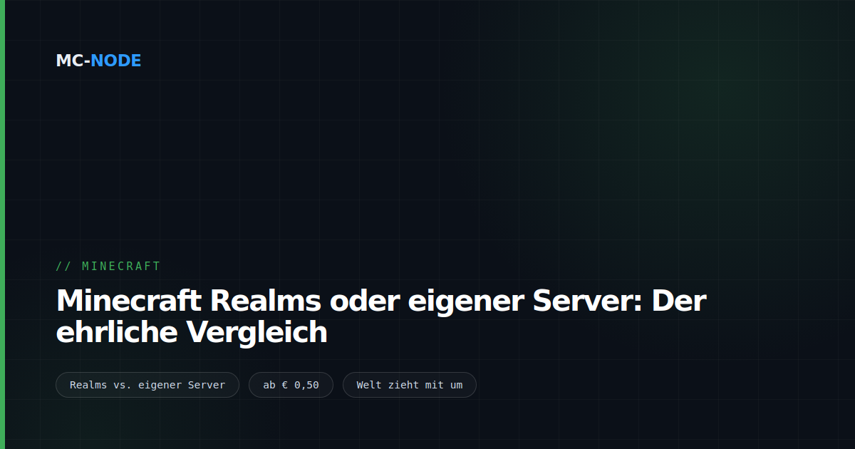 Minecraft Realms oder eigener Server: Der ehrliche Vergleich