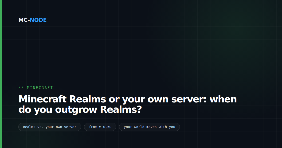 Minecraft Realms or your own server: when do you outgrow Realms?