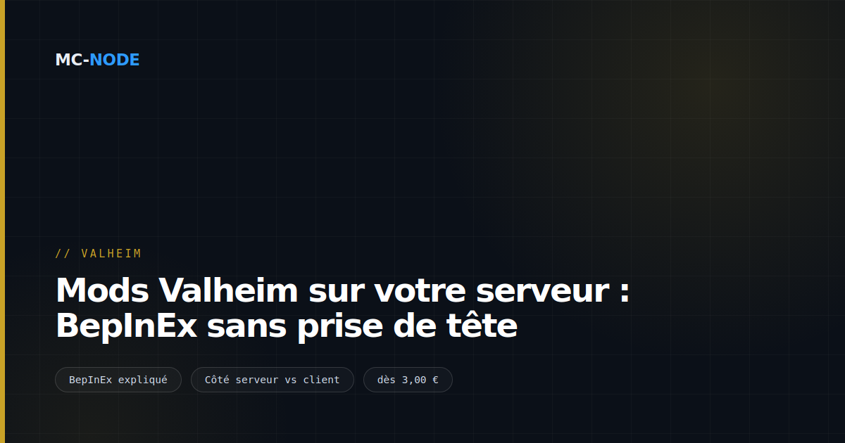 Mods Valheim sur votre serveur : BepInEx sans prise de tête