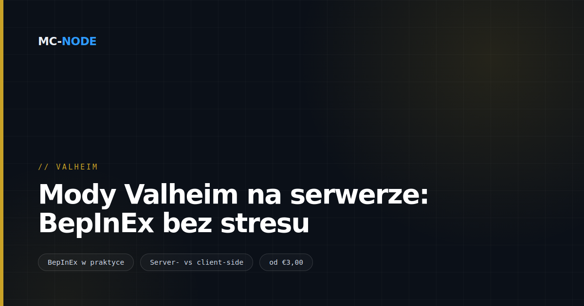 Mody Valheim na serwerze: BepInEx bez stresu
