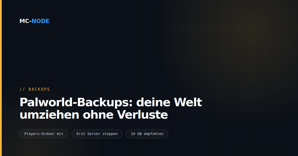 Palworld-Backups: deine Welt umziehen ohne Verluste