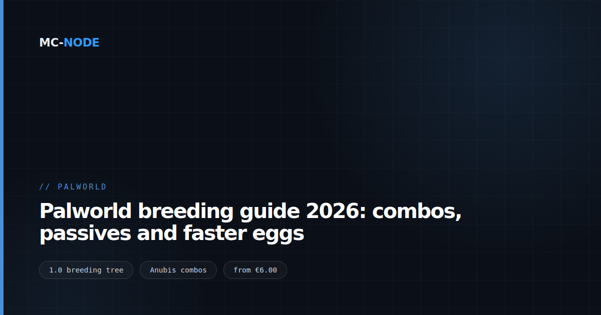Palworld breeding guide 2026: combos, passives and faster eggs