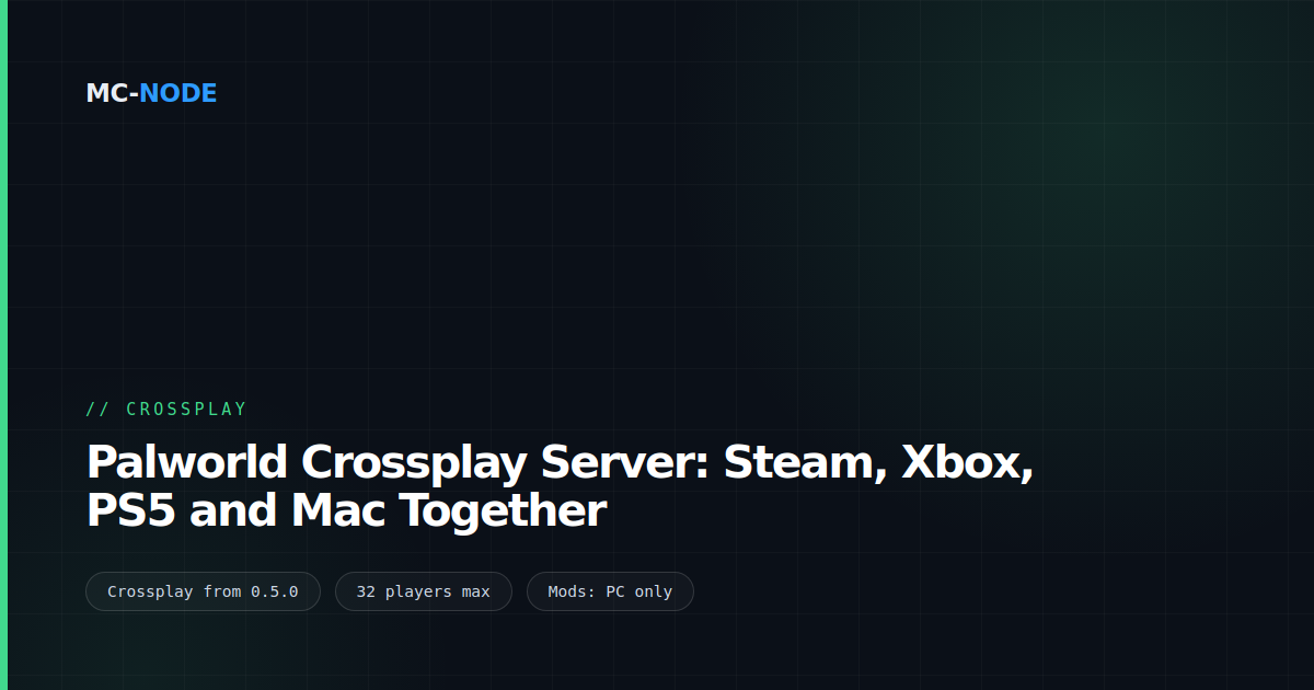 Palworld Crossplay Server: Steam, Xbox, PS5 and Mac Together