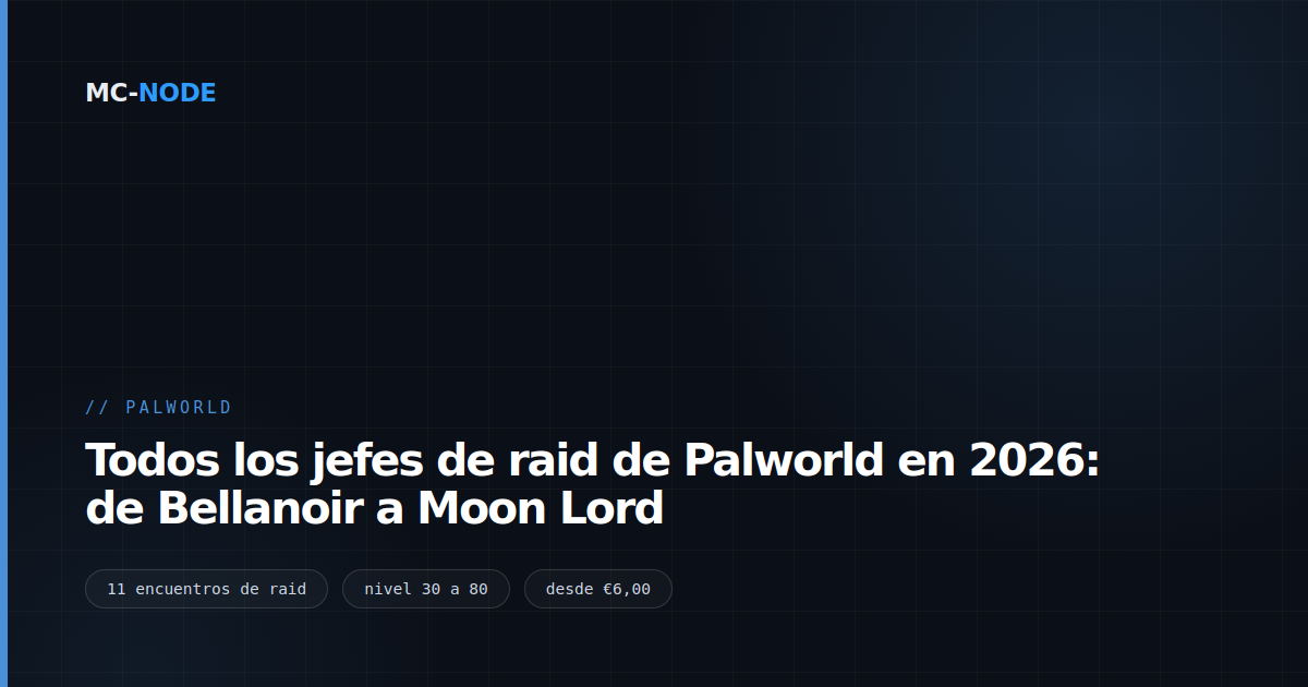 Todos los jefes de raid de Palworld en 2026: de Bellanoir a Moon Lord