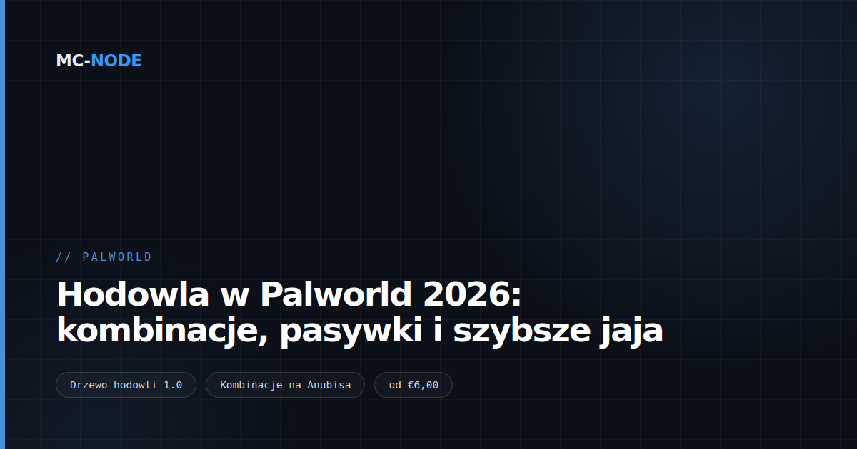 Hodowla w Palworld 2026: kombinacje, pasywki i szybsze jaja