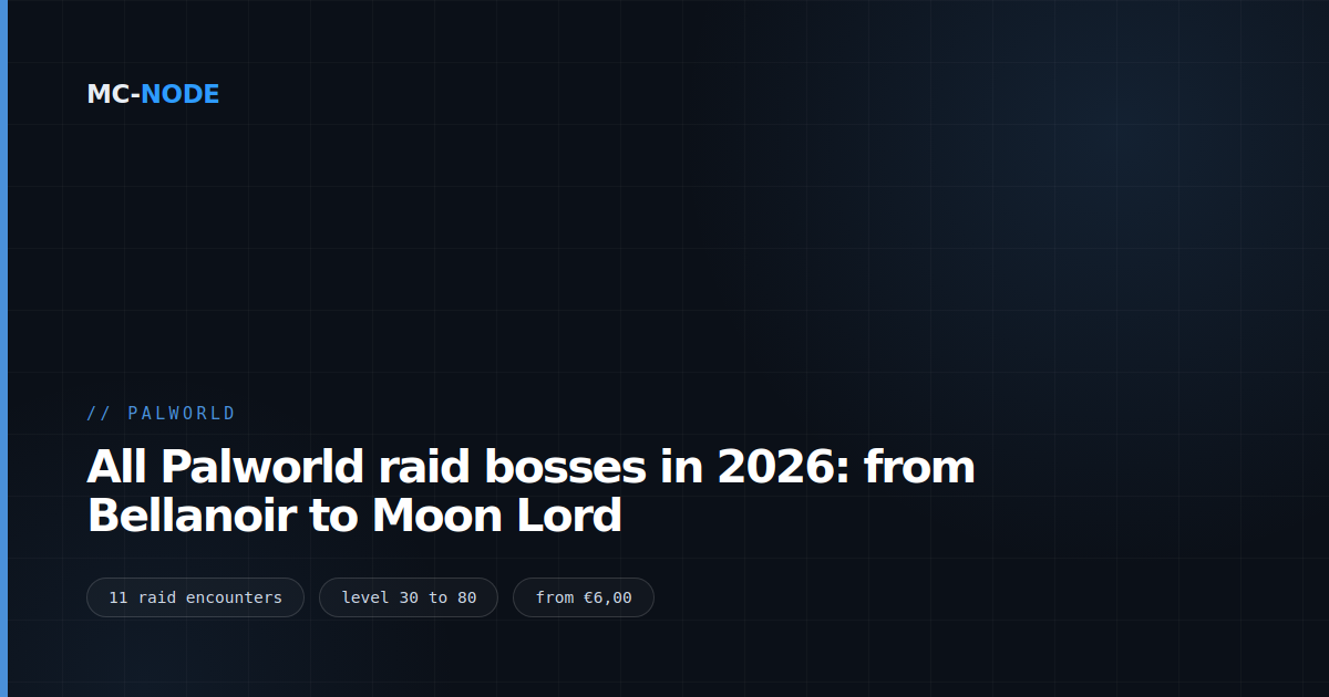All Palworld raid bosses in 2026: from Bellanoir to Moon Lord