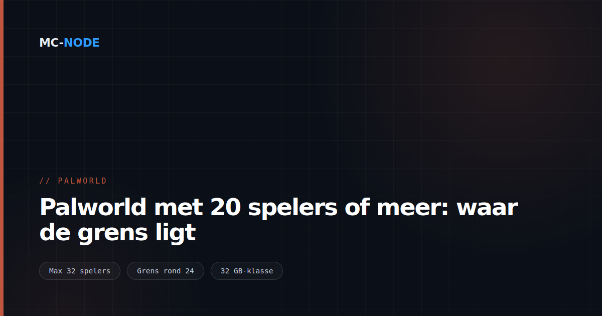 Palworld met 20 spelers of meer: waar de grens ligt