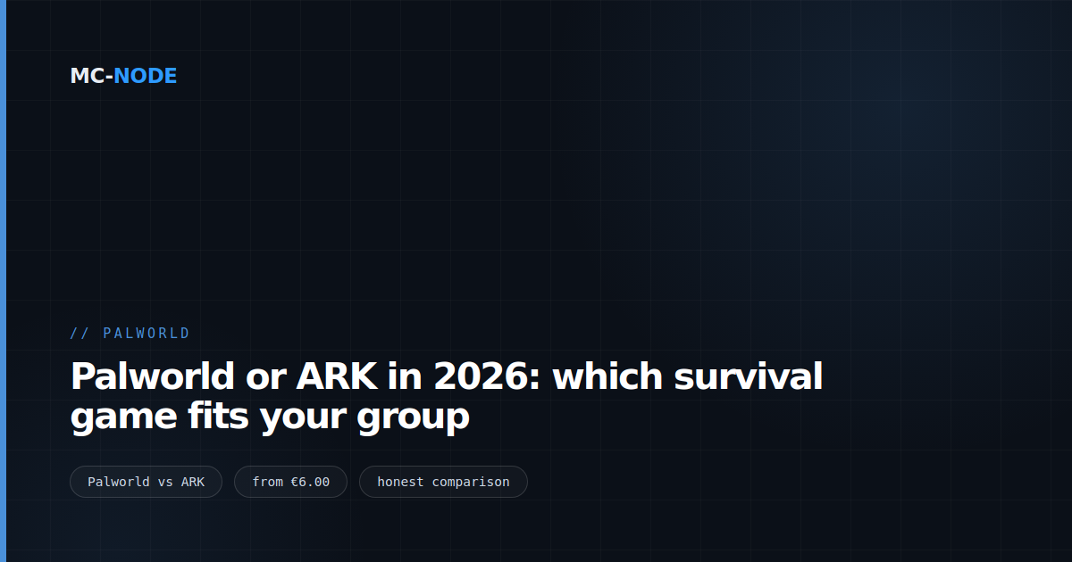 Palworld or ARK in 2026: which survival game fits your group