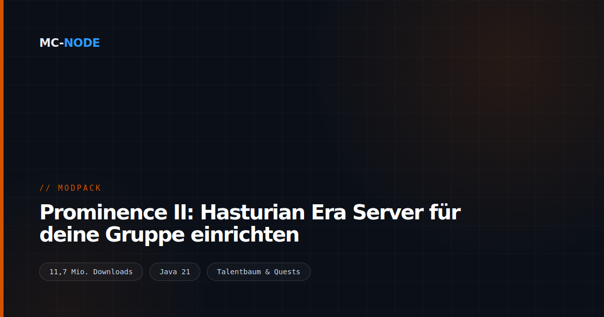 Prominence II: Hasturian Era Server für deine Gruppe einrichten