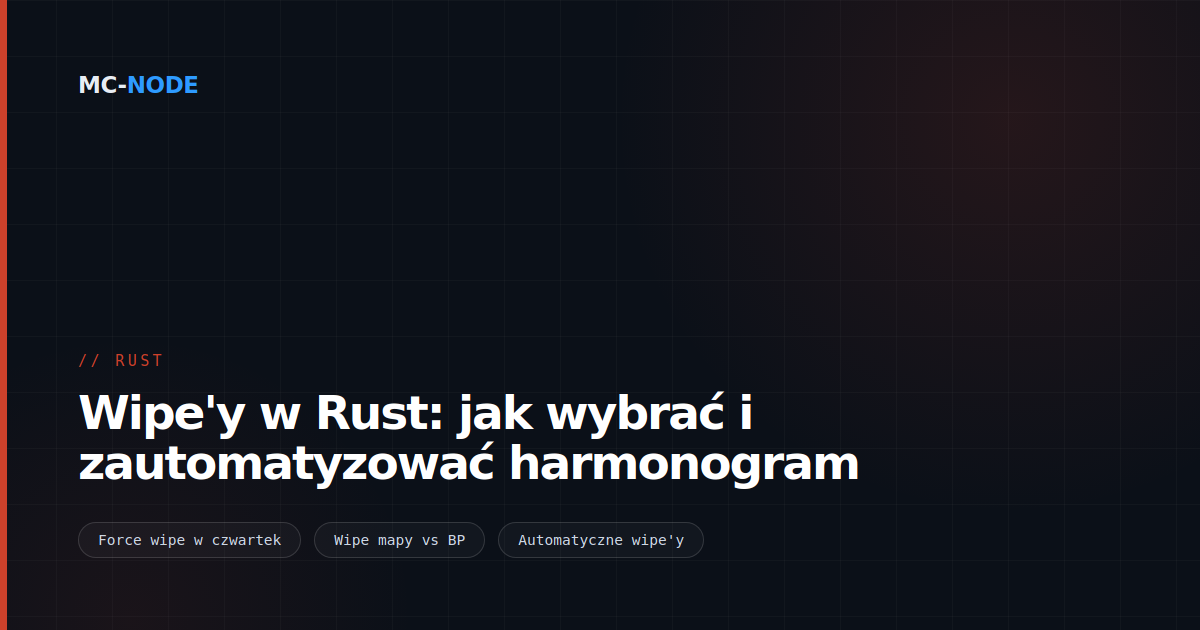 Wipe'y w Rust: jak wybrać i zautomatyzować harmonogram
