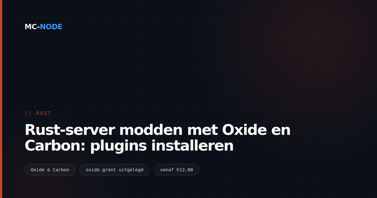 Rust-server modden met Oxide en Carbon: plugins installeren
