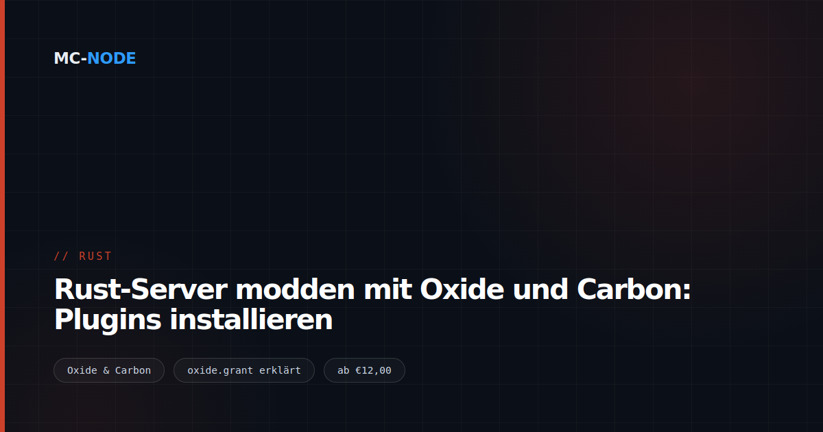 Rust-Server modden mit Oxide und Carbon: Plugins installieren
